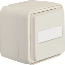 Berker Кнопка, поле д/надпису, IP55, пол.біла, 10АX/250В W.1 50763552