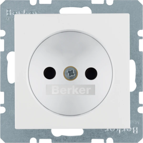 Розетка без з/к, зах.контактів, пол.білизна-matt, 16А/250В S.1 Berker 6167331909