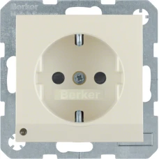 Berker Розетка з з/к з зах.контактів з LED-підсвіткою, біла, 16А/250В S.1 41098982