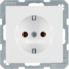 Berker Розетка з з/к, гвинтові клеми, 16А/250В, пол.білизна, Q.x 41436089