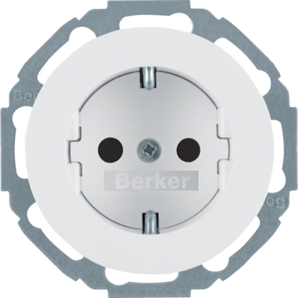 Розетка з з/к, зах.контактів, 16А/250В, пол.білизна, R.Classic Berker 47552089