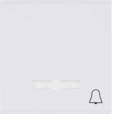 Hager Клавіша з лінзою з символом 'Дзвоник' Lumina, біла WL6110