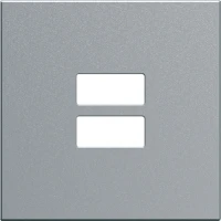 Hager Накладка для розеток USB Lumina/Gallery, срібна WXD112T