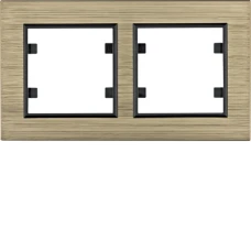 Hager Рамка 2Х горизонтальна, Lumina-Passion, бронзовий алюміній WL9224