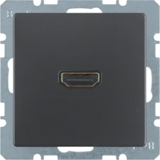 Berker HDMI-розетка, підключення сзаду під кутом 90град., антрацит, Q.x 3315436086
