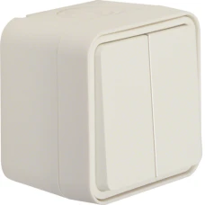 Berker Кнопка 2-клавішна IP55, пол.білий, 10АX/250В W.1 50753512