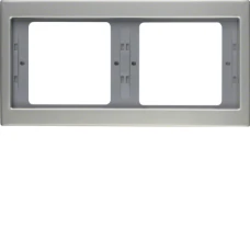 Berker Рамка 2Х нержавіюча сталь, горизонтальна, K.5 13637004