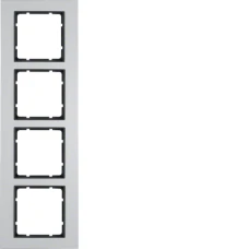 Berker Рамка 4Х алюміній/антрацит B.7 10146904