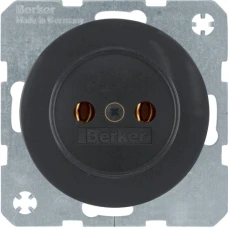Berker Розетка без з/к, 16А/250В, чорна, R.x 6167032045