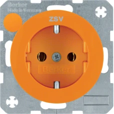 Berker Розетка з з/к червона з написом ZSV, 16А/250В, R.x 47432007