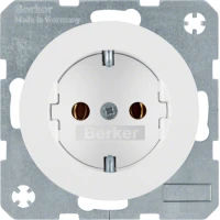 Berker Розетка з з/к, гвинтові клеми, 16А/250В, пол.білизна, R.x 41432089