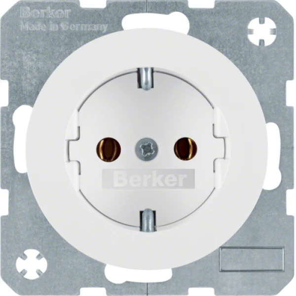 Розетка з з/к, гвинтові клеми, 16А/250В, пол.білизна, R.x Berker 41432089