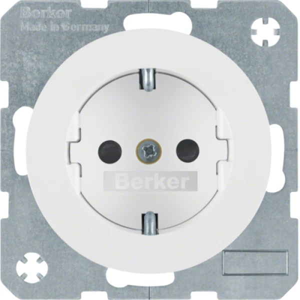 Розетка з з/к, зах.контактів, 16А/250В, пол.білизна, R.x Berker 47232089