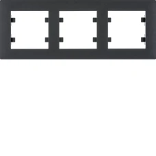 Hager Рамка 3X горизонтальна, Lumina-Intens, чорна WL5733