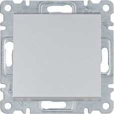 Hager Вимикач 1-тактовий 1-клавішний Lumina, срібний, 10АХ/230В WL0112