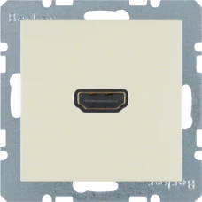Berker HDMI-розетка, підключення сзаду під кутом 90град., біла S.1 3315438982
