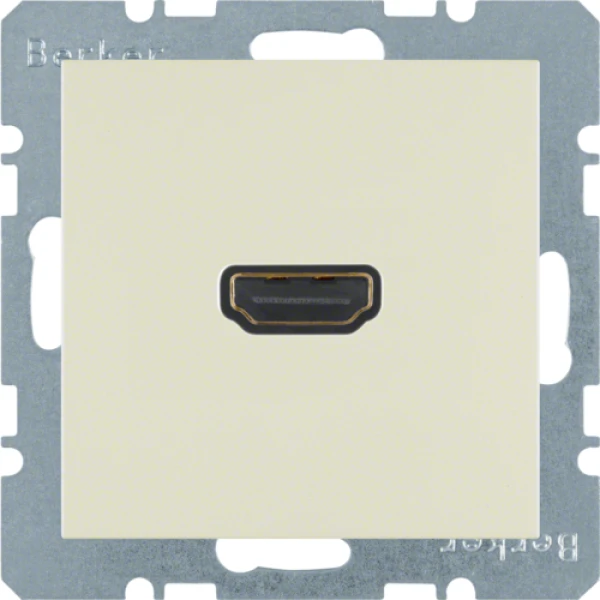 HDMI-розетка, підключення сзаду під кутом 90град., біла S.1 Berker 3315438982