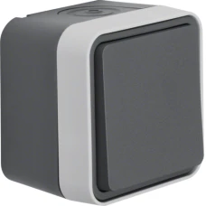 Berker Перемикач IP55, сірий, 10АX/250В W.1 30763505