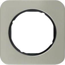 Berker Рамка 1Х нержавіюча сталь/чорний, R.1 10112104