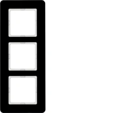 Berker Рамка 3Х скло/чорний Q.7 10136076