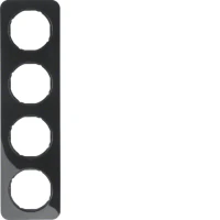 Berker Рамка 4Х пластик/чорний, R.1 10142145