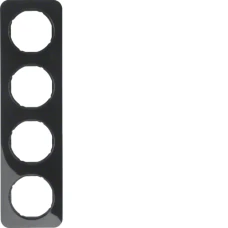 Berker Рамка 4Х пластик/чорний, R.1 10142145