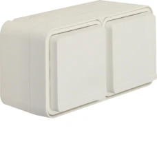 Berker Розетка з з/к подвійна горизонтальна IP55, пол.біла, 16А/250В W.1 47843512