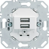 Berker USB-розетка подвійна, 230В, пол.білизна 260209