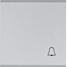 Hager Клавіша з символом 'Дзвоник' Lumina, срібна WL6012