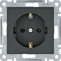 Hager Розетка з з/к Lumina, чорна, 16А/230В WL1053