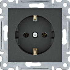 Hager Розетка з з/к Lumina, чорна, 16А/230В WL1053