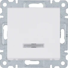 Hager Вимикач з підсвічуванням 1-тактовий Lumina, білий, 16А/230В WL0610