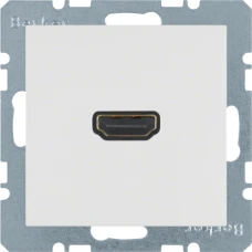 Berker HDMI-розетка, підключення сзаду під кутом 90град., пол.білизна S.1 3315438989