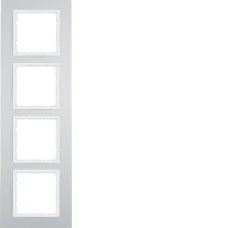 Berker Рамка 4Х алюміній/пол.білизна B.7 10146914