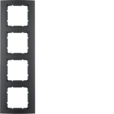 Berker Рамка 4Х чорна/антрацит B.3 10143005