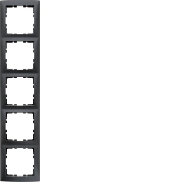 Рамка 5Х антрацит S.1 Berker 10159949