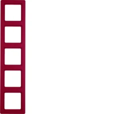 Berker Рамка 5Х червона, Q.1 10156062