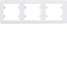 Hager Рамка 3Х горизонтальна Lumina-Soul, біла WL5230