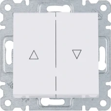 Hager Вимикач для жалюзі 'Контактор' Lumina, білий, 10АХ/230В WL0320