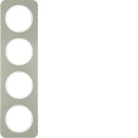 Berker Рамка 4Х нержавіюча сталь/пол.білизна, R.1 10142114