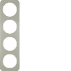 Berker Рамка 4Х нержавіюча сталь/пол.білизна, R.1 10142114