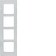 Berker Рамка 4Х пластикова алюміній, Q.7 10146184