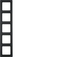 Berker Рамка 5Х антрацит, Q.1 10156086