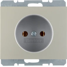 Berker Розетка без з/к, сталевий лак, 16А/250В K.5 6167157004