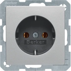 Berker Розетка з з/к, 16А/250В, алюміній, Q.x 47436084