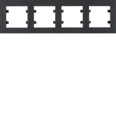 Hager Рамка 4X горизонтальна, Lumina-Intens, чорна WL5743