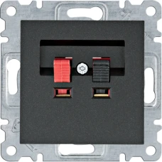 Hager Розетка акустична Lumina, чорна WL3313