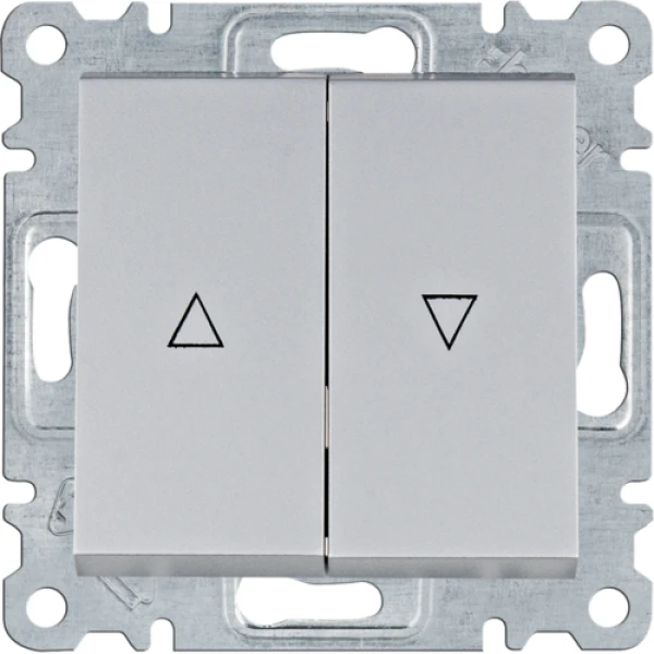 Вимикач для жалюзі 'Контактор' Lumina, срібний, 10АХ/230В  Hager WL0322