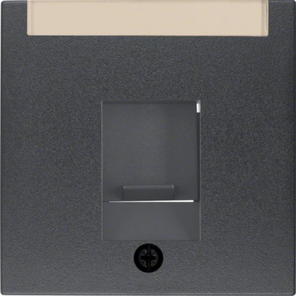 Накладка для суппортів під модуль RJ12/RJ45, антрацит S.1 Berker 11701606