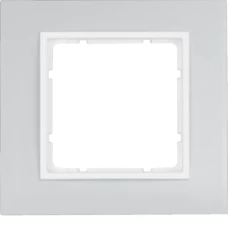 Berker Рамка 1Х алюміній/пол.білизна B.7 10116914